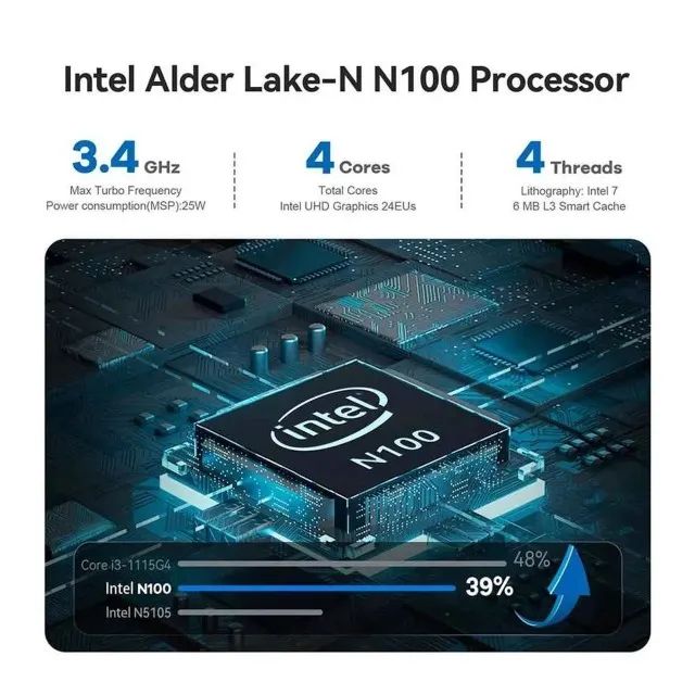 Beelink Mini PC EQ12, 16gb Memória RAM DDR5, NVME 512gb, Intel
