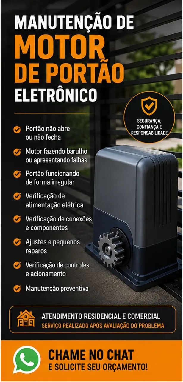 Manutenção de Motor de Portão Eletrônico
