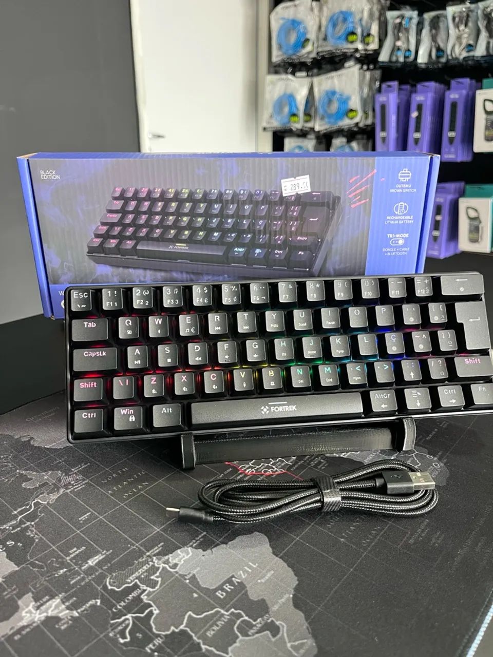 Teclado 60% Wireless Mecânico Fortrek  - Foto 4