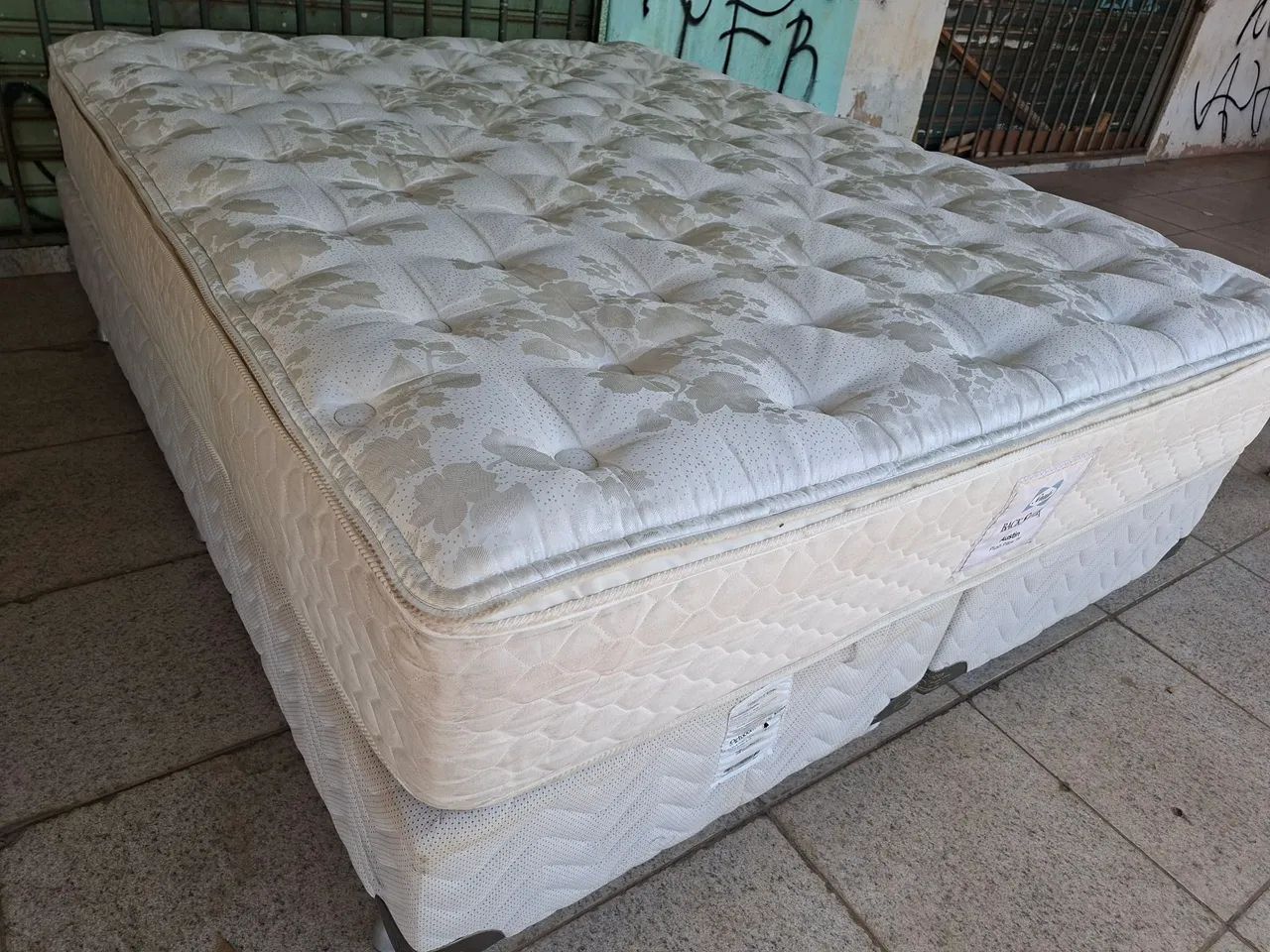 Cama box Queen size colchão sealy molas ensacadas bambu  - Foto 5