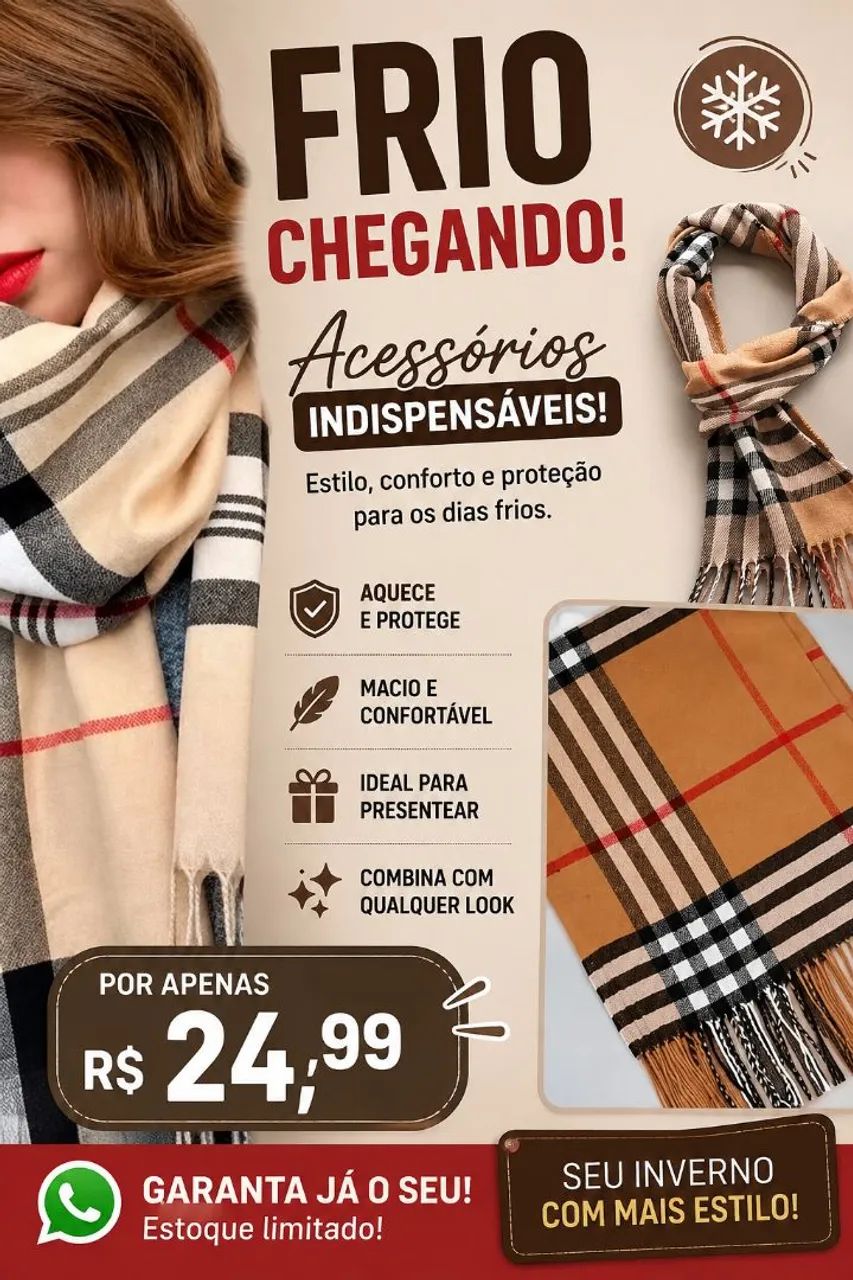 Cachecol xadrez 
