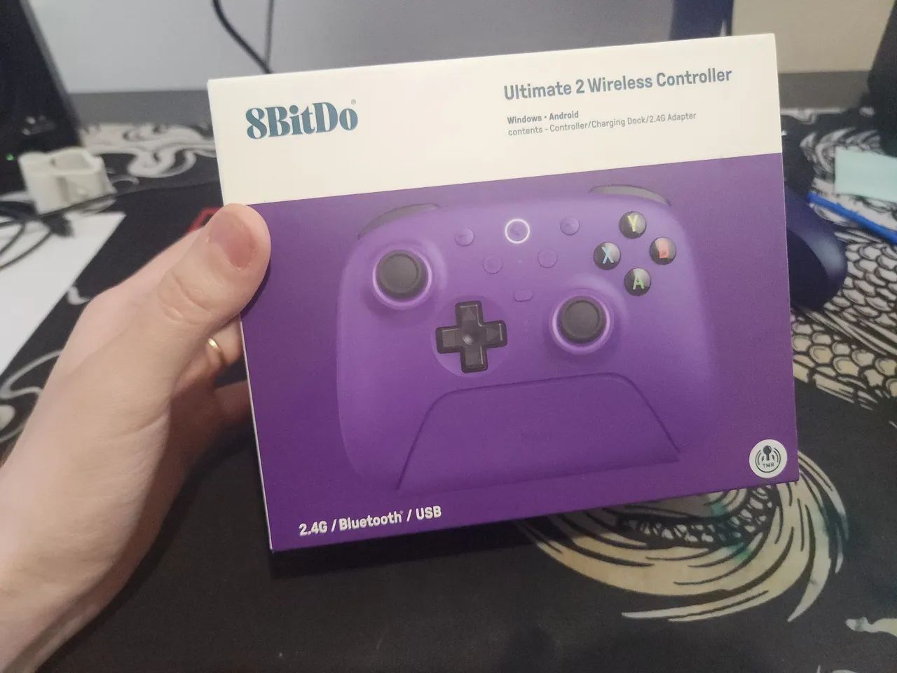 Controle 8BitDo Ultimate 2 Wireless (TMR) - Roxo - Foto 2