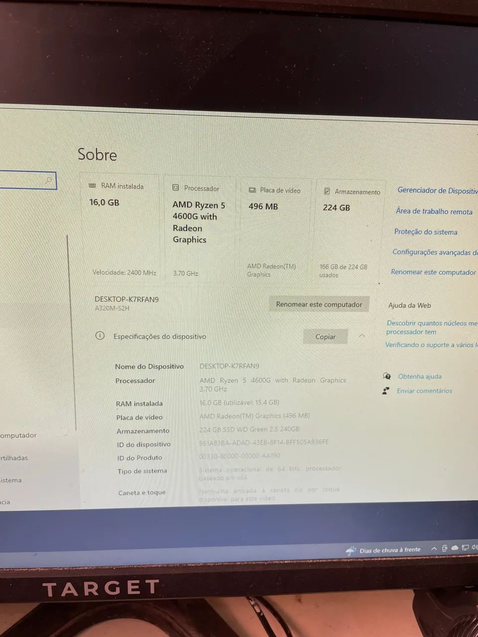 Pc gamer perfeito pra jogo e usos