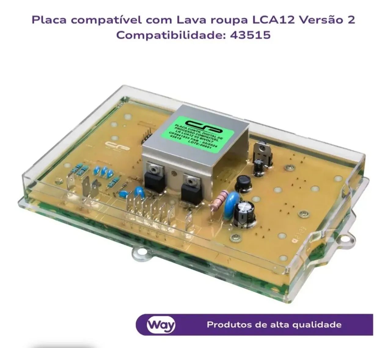 Placa Lavadora Automática Colormaq LCA12 Versão 2
