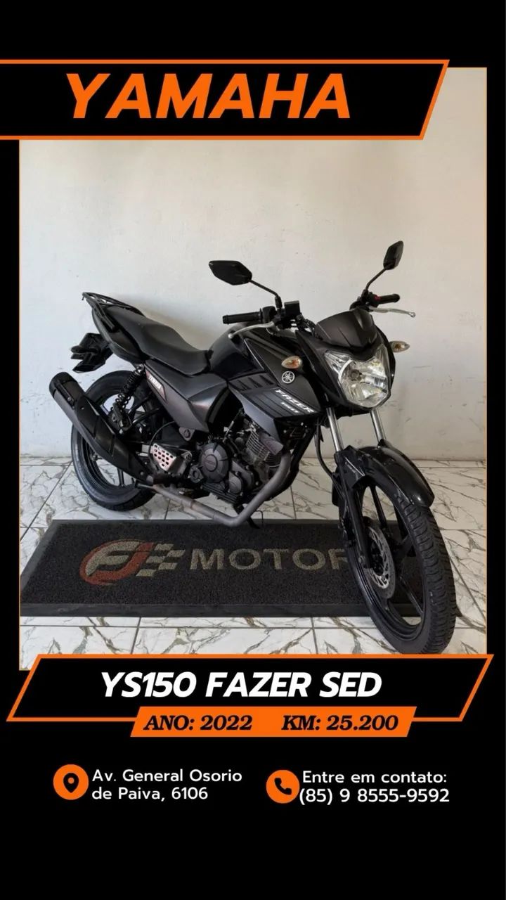 Yamaha fazer 150 ano 2022,extra Aceitamos cartão e financiamento bancário 
