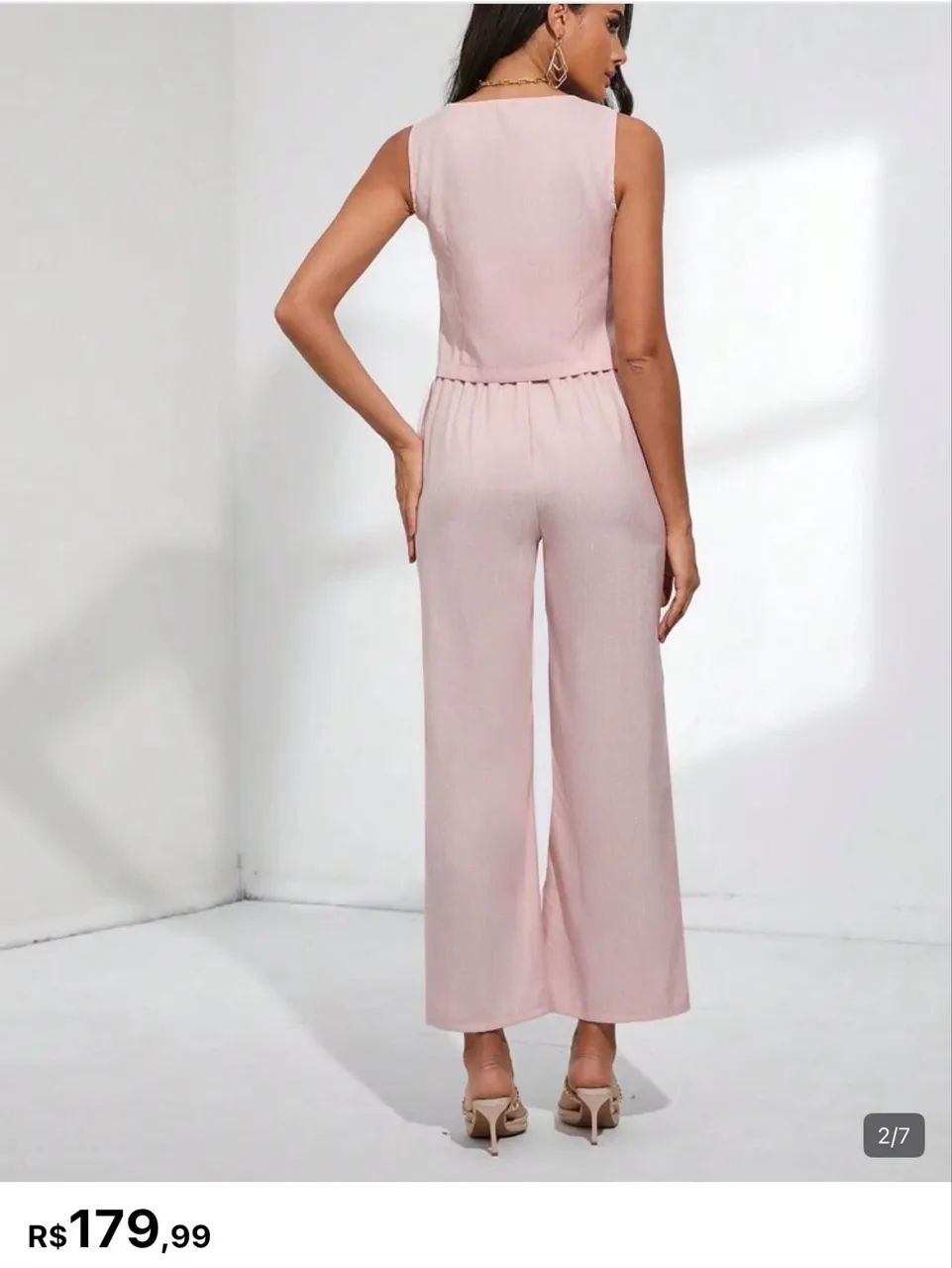 Conjunto rosa, tamanho P - Foto 4