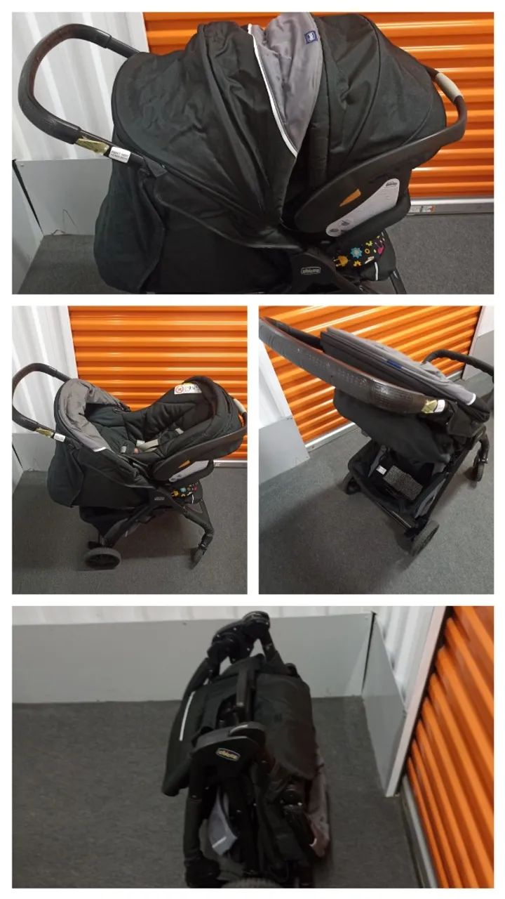carrinho de bebê, bebê conforto e iso fix chicco kwik.one