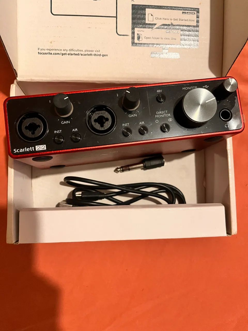 Kit Home Studio Completo - AT2020 + Scarlett 2i2 + Cabo Tecniforte
