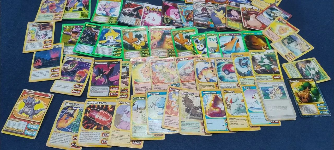 Lote  85 Mini Cards Pokémon Antigas 