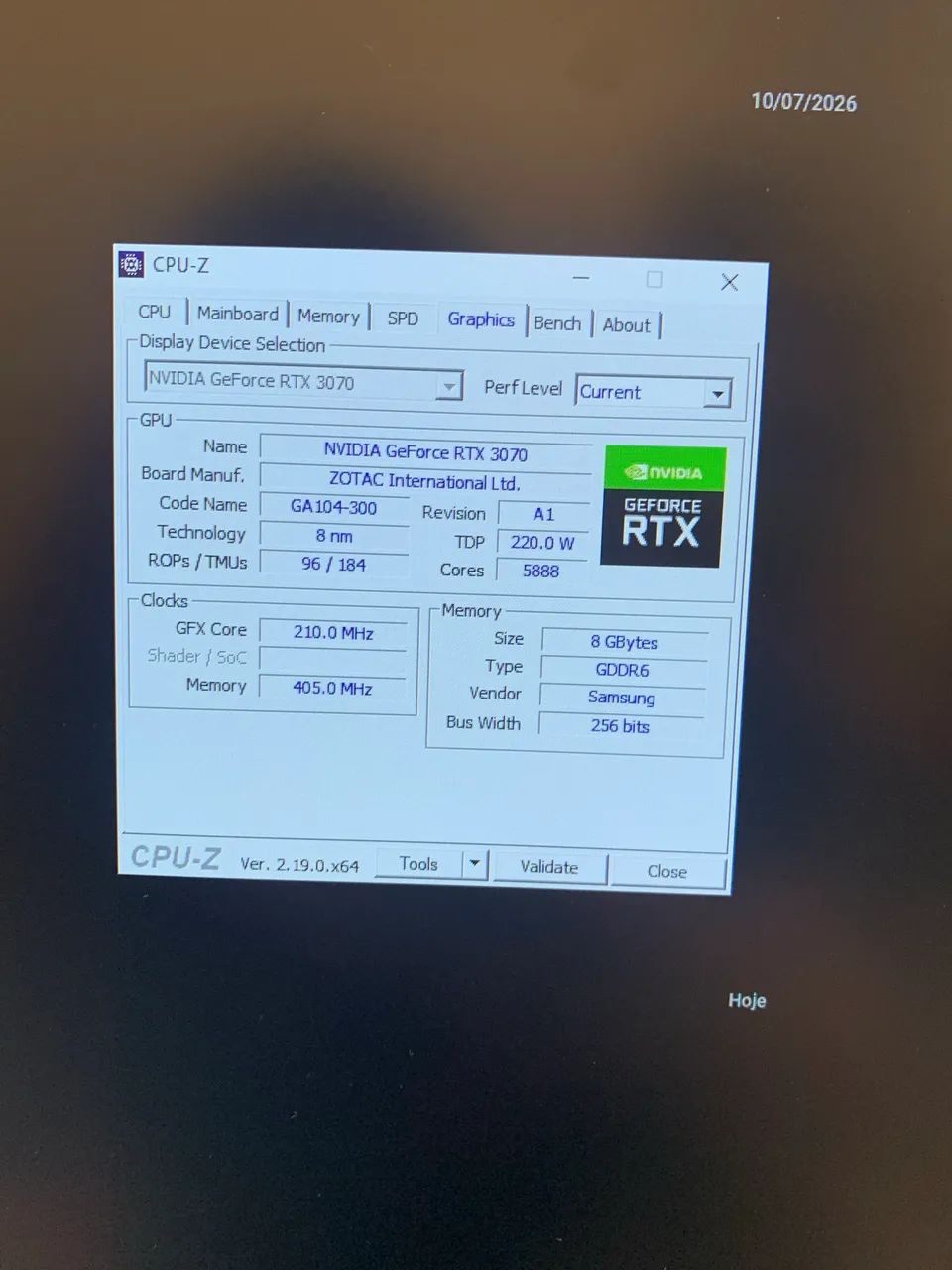 Placa de vídeo Nvidia RTX 3070