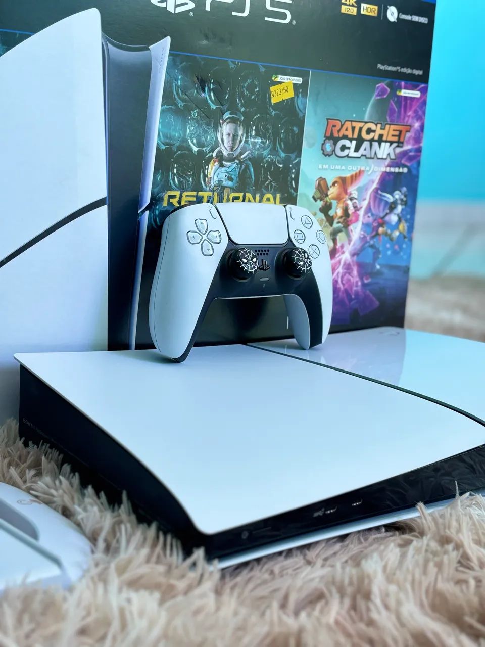 PS5 SLIM + CAIXA + CONTROLE E JOGOS? - Foto 5