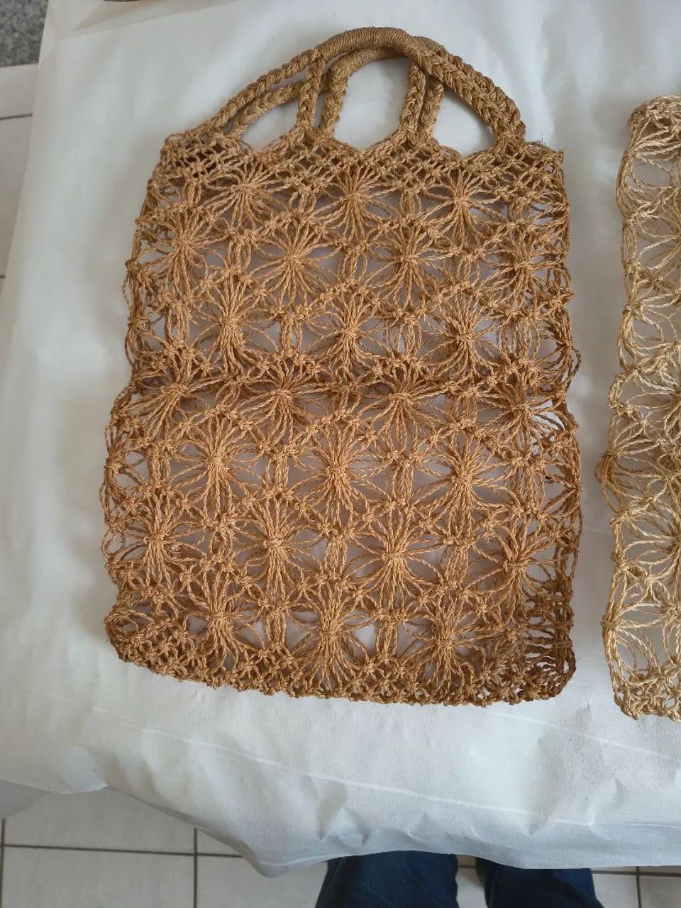 2 sacolas macramé em cordas - Foto 3