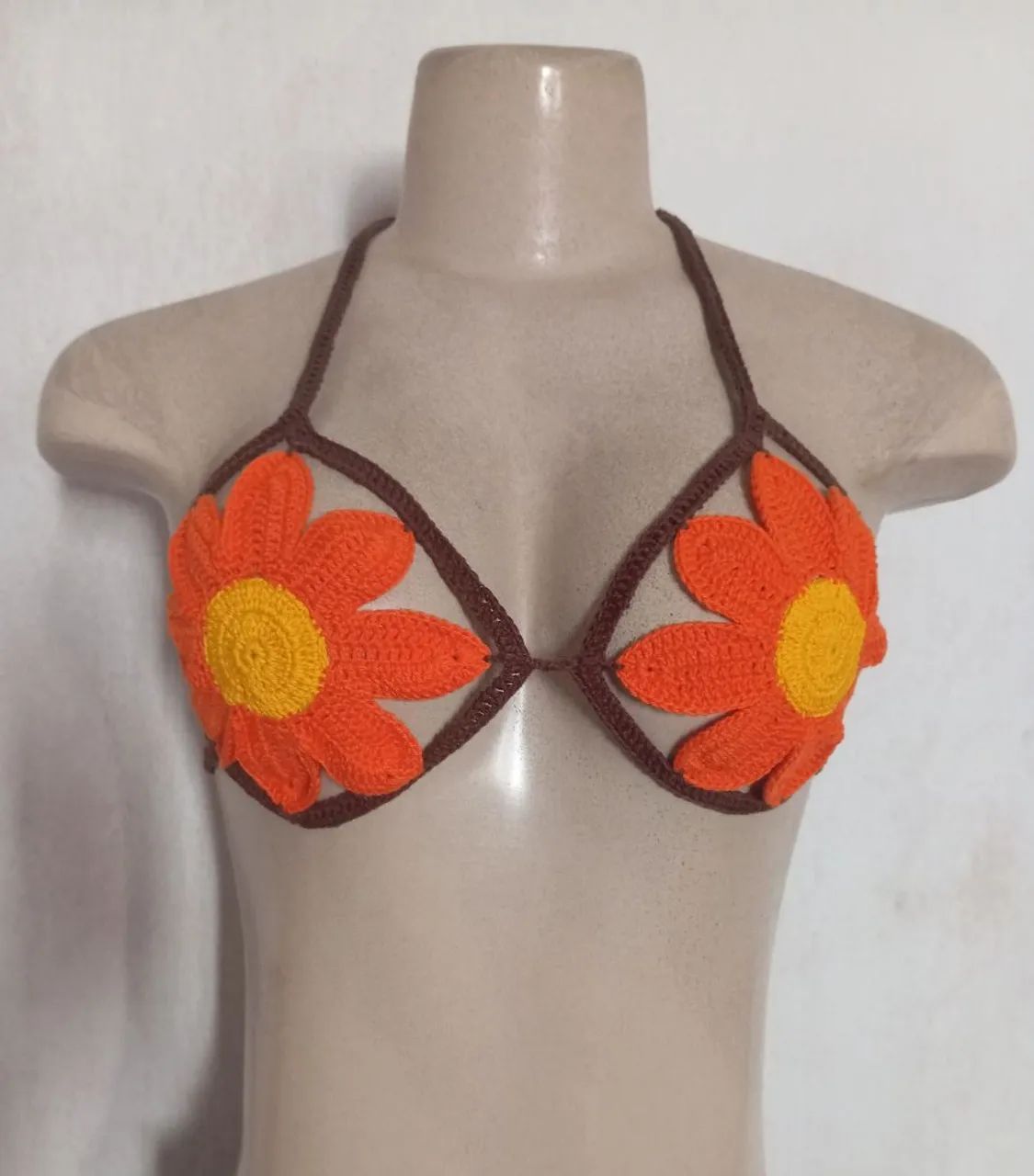 Top de flor de Crochê  - Foto 2