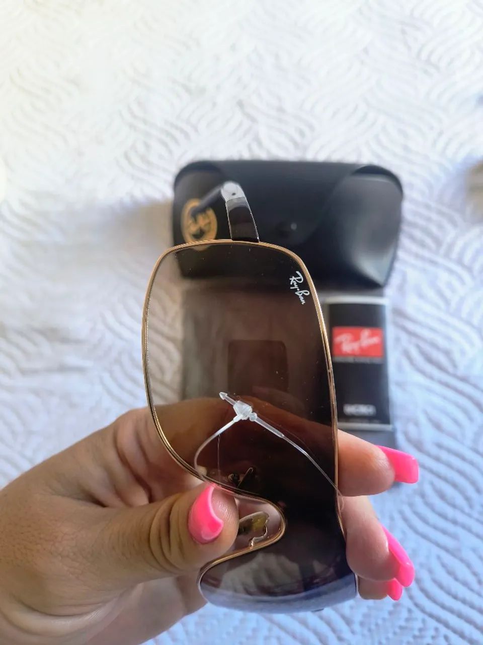 Óculos de sol Rayban marrom novo - Foto 2