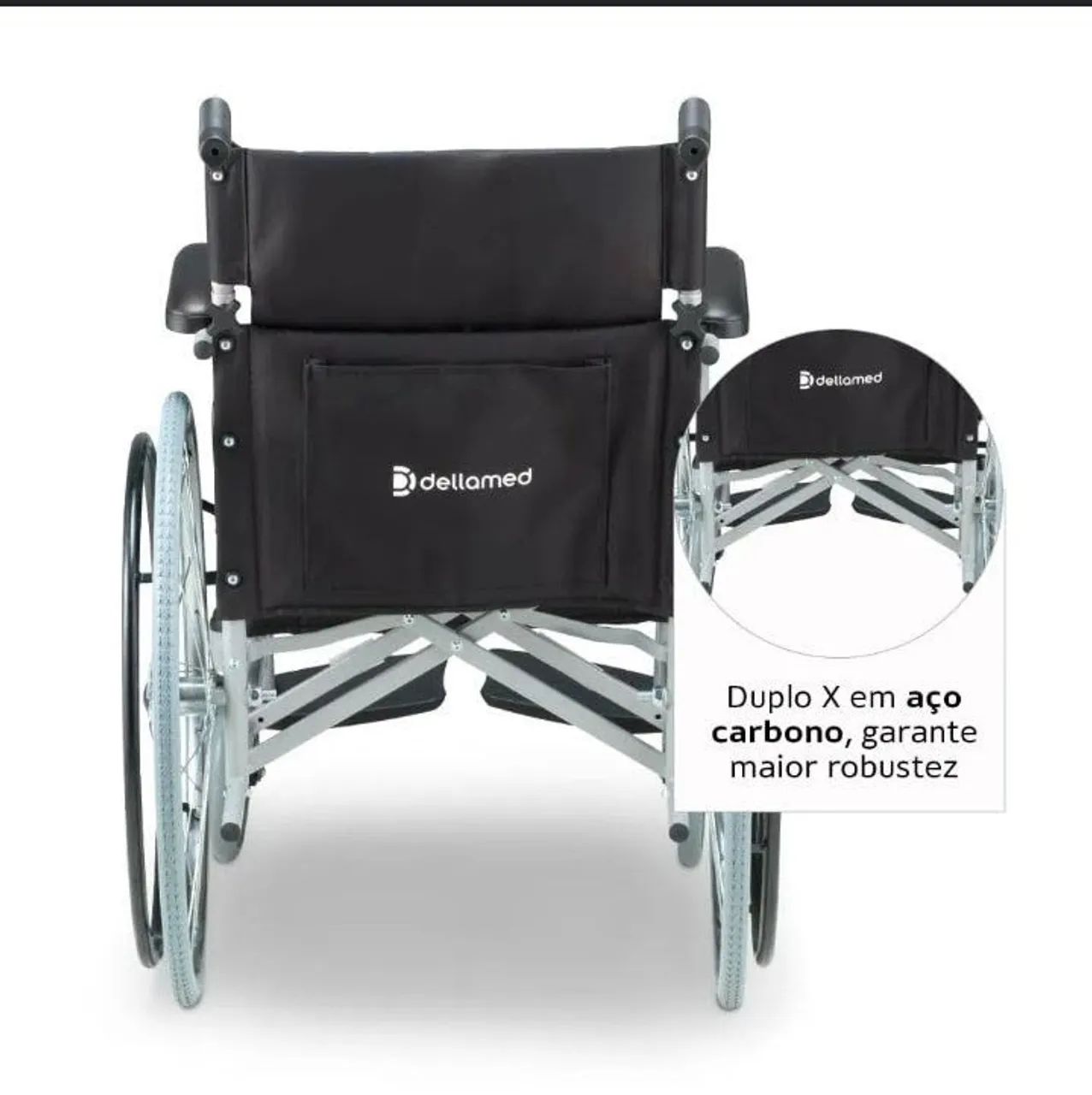 Cadeiras de rodas Dellamed até 120kls - Foto 3