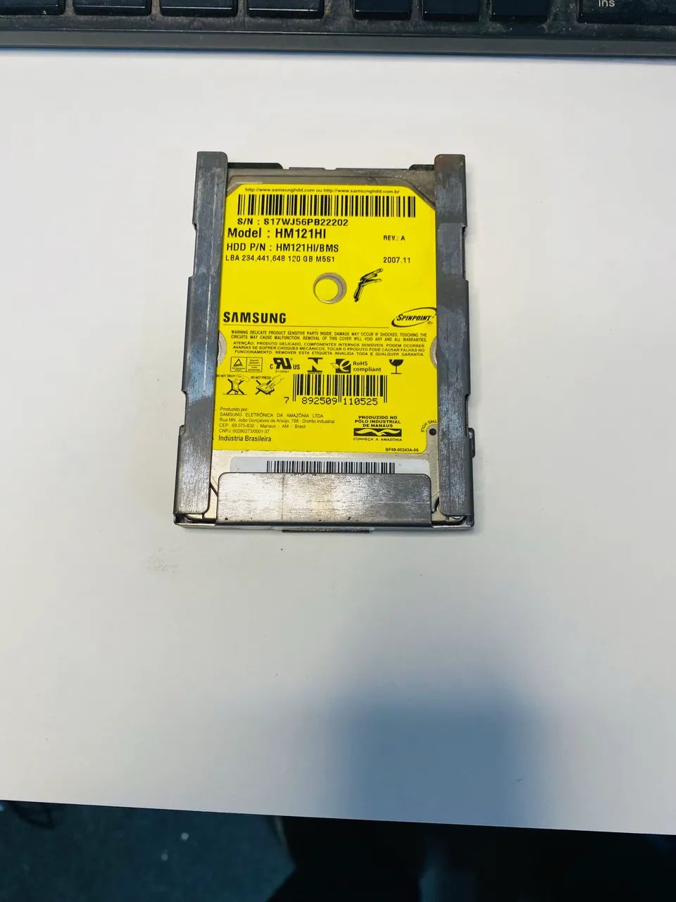Hd 2,5 120 GB para notebook 
