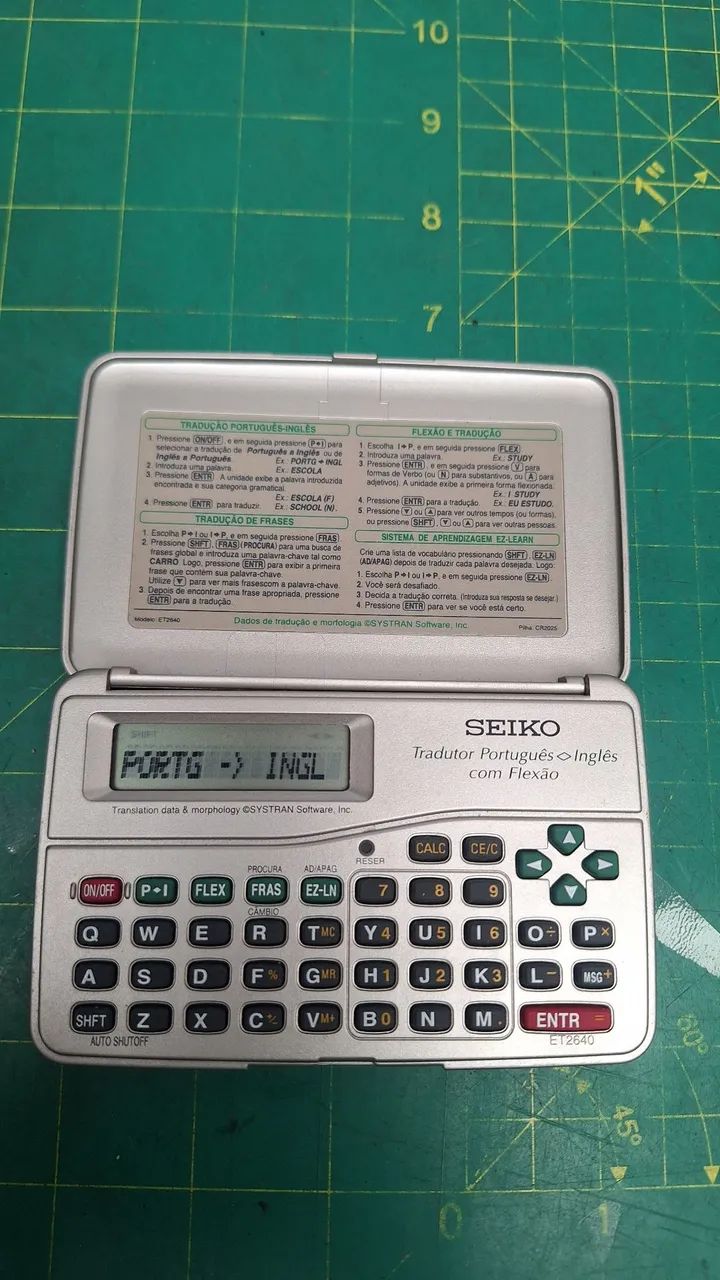 tradutor eletrônico Seiko ET2640 funcionando 