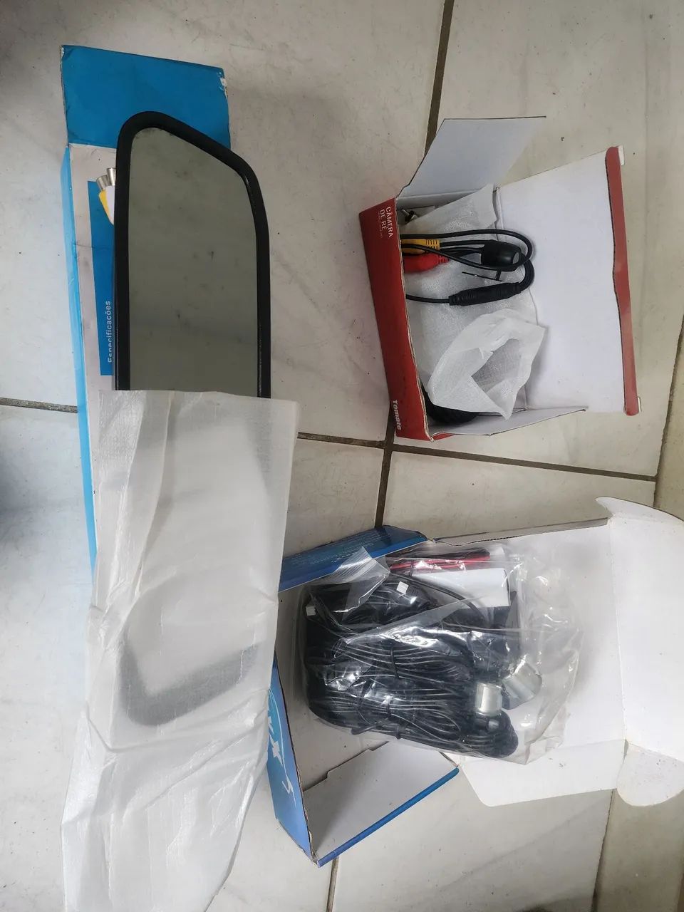 Kit câmera de ré e retrovisor para carro - Foto 2