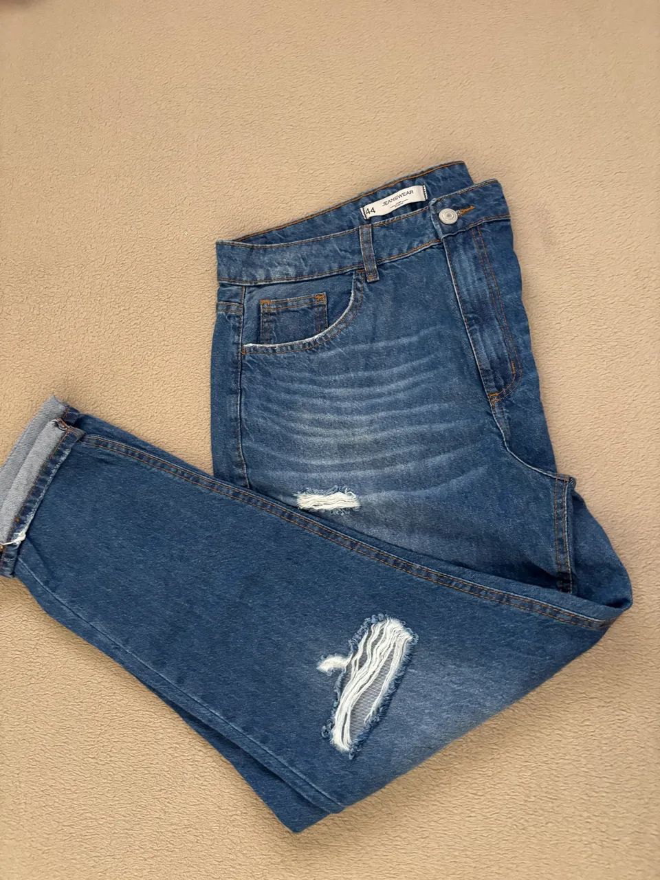 Calça jeans mom feminina - Foto 4