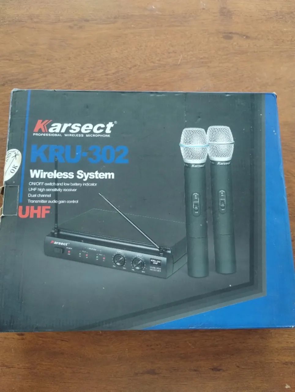 MICROFONE SEM FIO HEADSET DUPLO KARSECT KRU302 - Foto 5