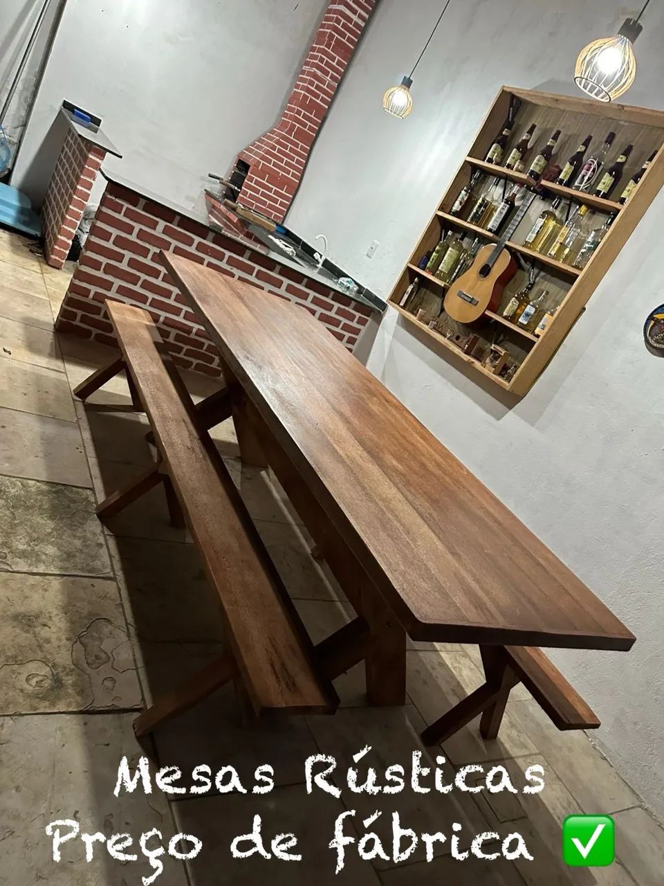 Mesa Rústica Qualidade DIREITO DA FÁBRICA  - Foto 2