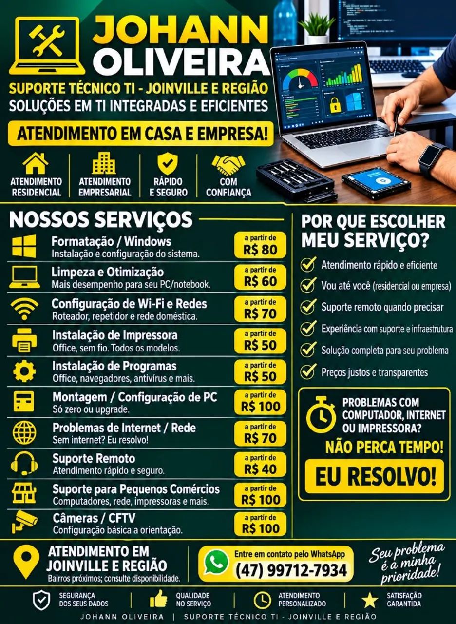 Manutenção e formatação de Pc e notebook 