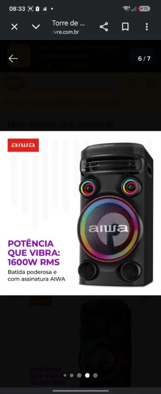Caixa de som aiwa  - Foto 2