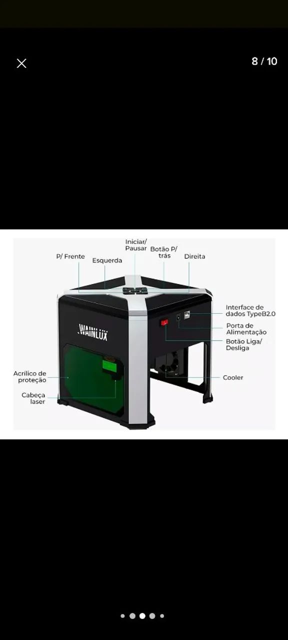 MINI GRAVADORA A LASER 3000W - Foto 5