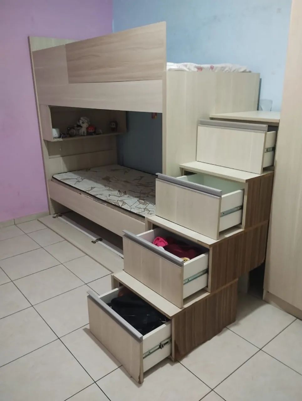 Beliche Multifuncional com Escada-Gaveteiro + Baú Inferior - Excelente Aproveitamento de E - Foto 5