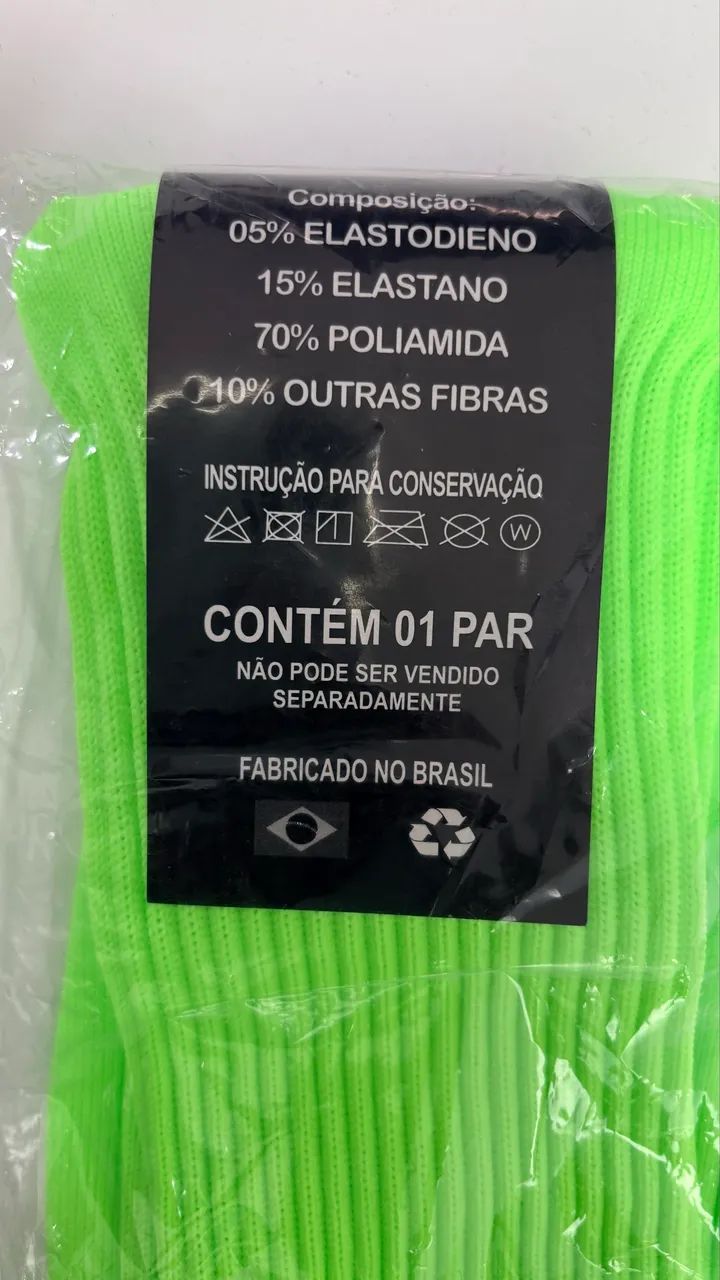 Meia verde poliamida - Foto 3