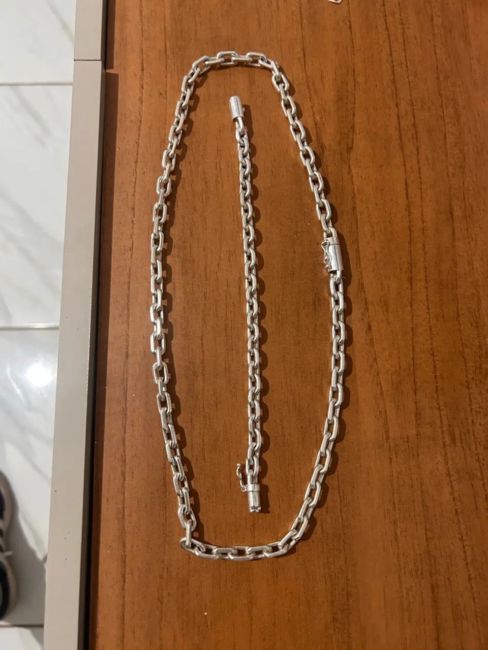 Cordão + Pulseira Prata - Foto 2