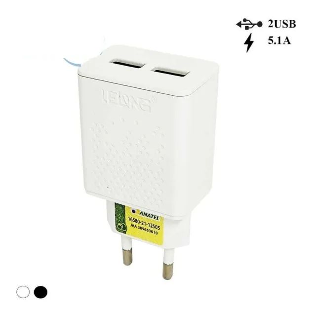 Carregador Celular Rapido 2 USB LE-282 - Foto 3