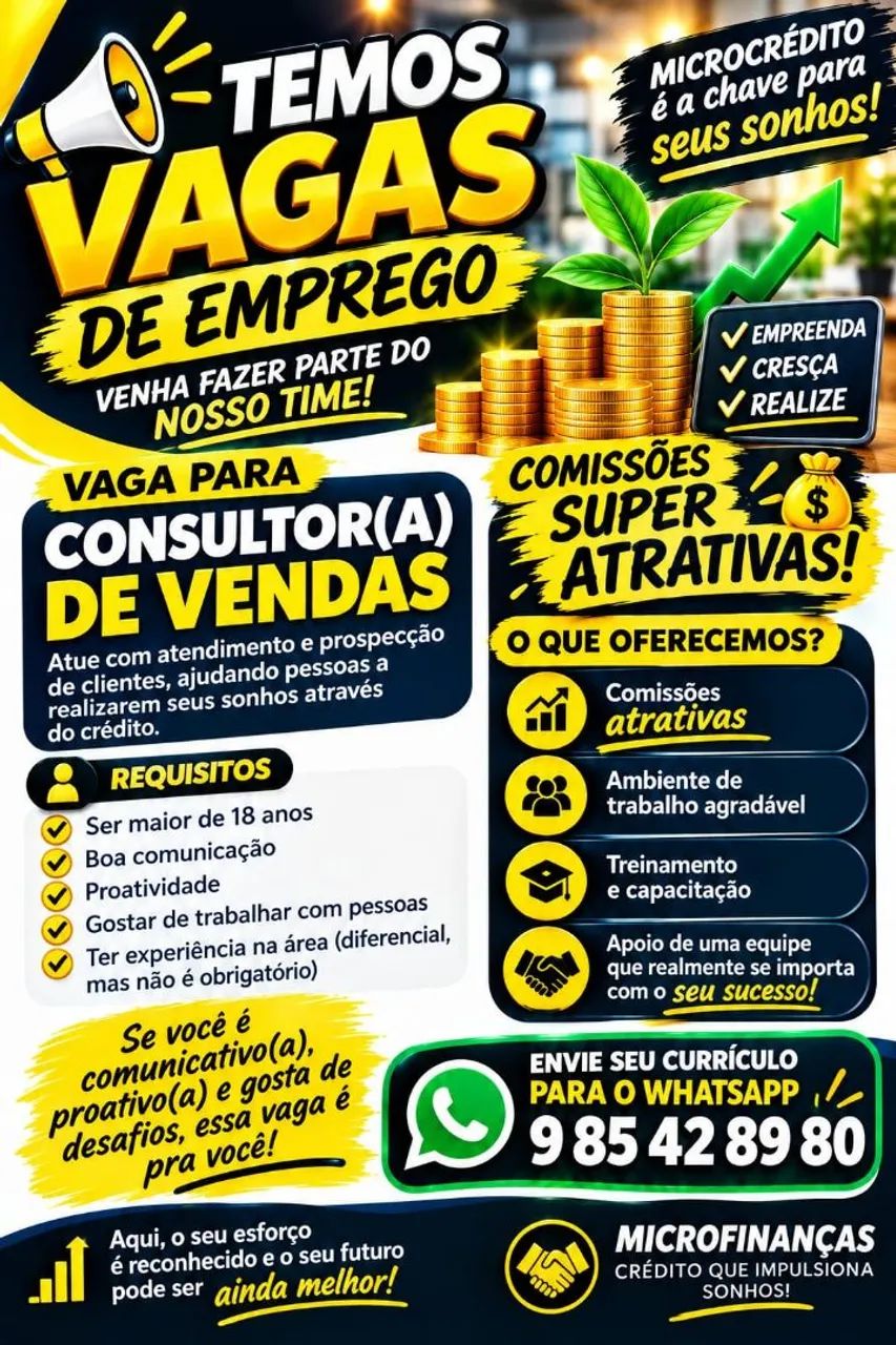 não precisa ter experiência