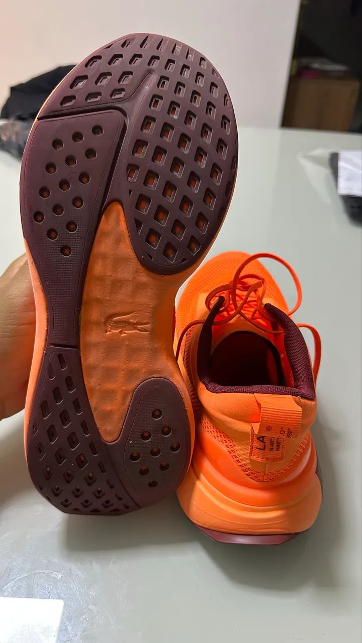 Tenis lacoste run spin evo laranja - Foto 5