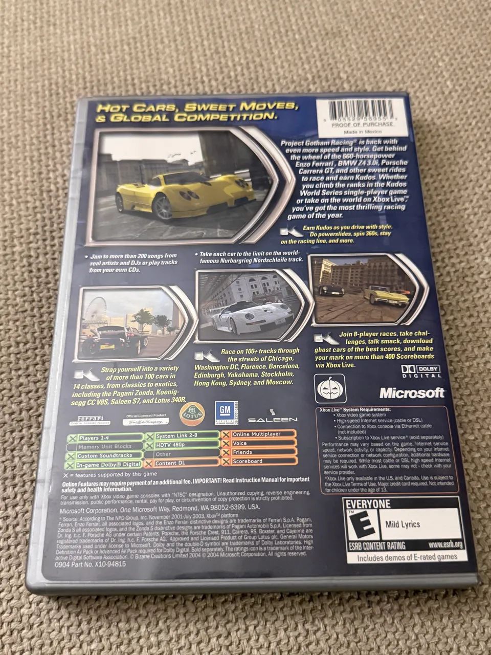 Project Gotham Racing 2 PGR 2 Xbox Clássico - Foto 2