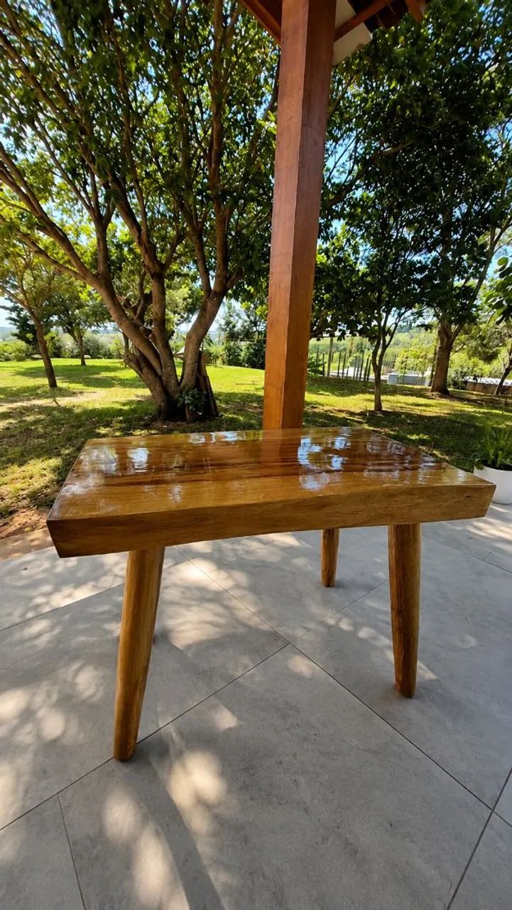 Mesa de centro Rústica madeira bruta. - Foto 4