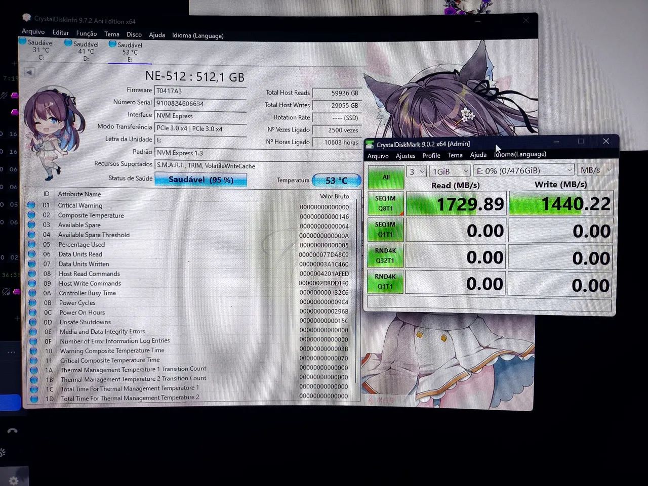 NVME Kingspec 512GB 1800/1500MBPS - Foto 2