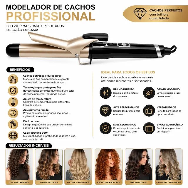 Modelador de Cachos Profissional - Foto 2