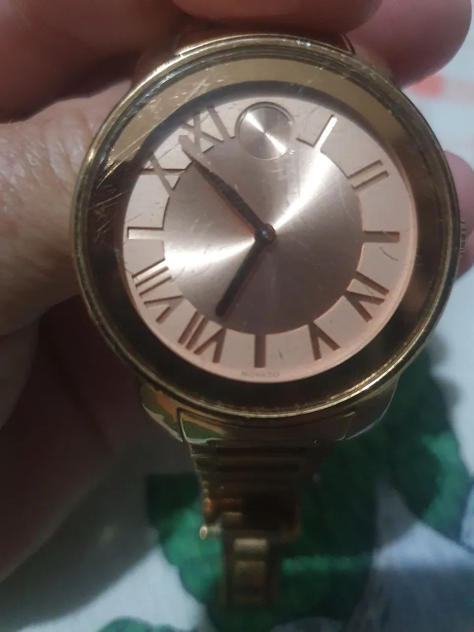 Movado feminino funcionando perfeitamente todo chapeado a ouro  - Foto 4