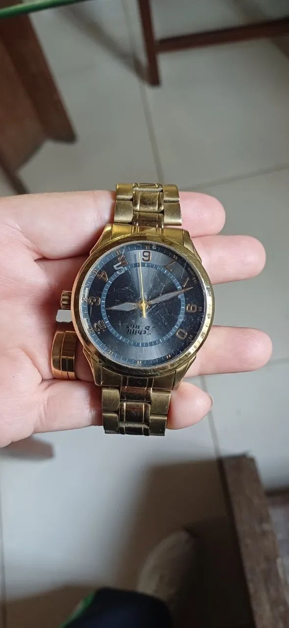 Relógio unisex dourado - Foto 3