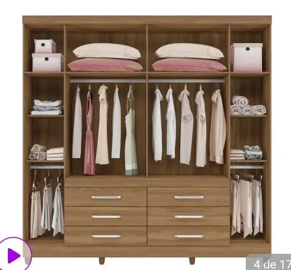 Guarda roupa 6 portas e 6 gavetas - Foto 5