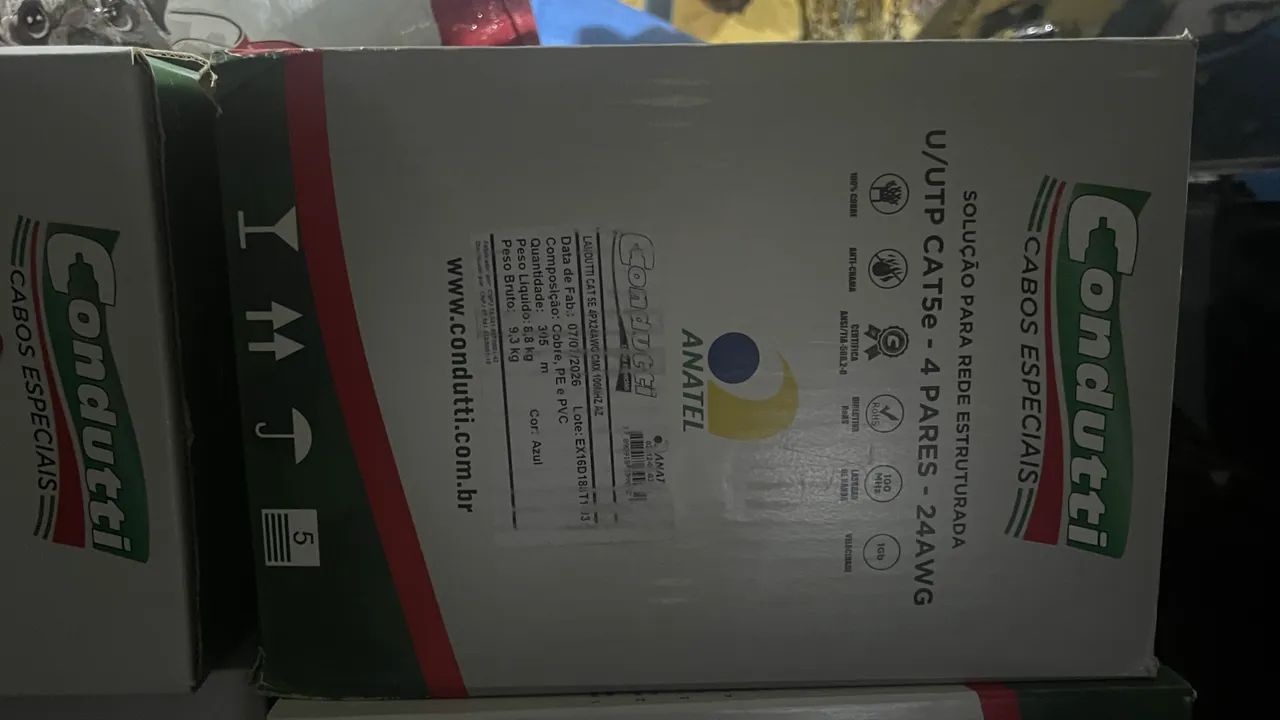CABO DE REDE CONDUTTI CAT5e UTP - 305 METROS