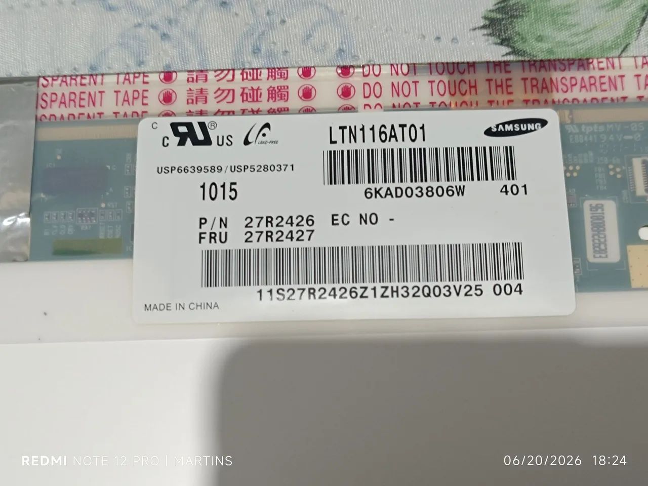 Tela 11.6 Led normal 40 pinos. - Foto 4