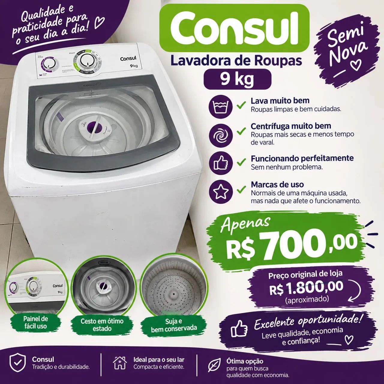 Máquina de lavar roupa 