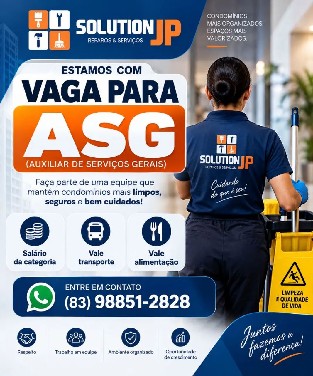 Vaga para ASG (seg a sábado)