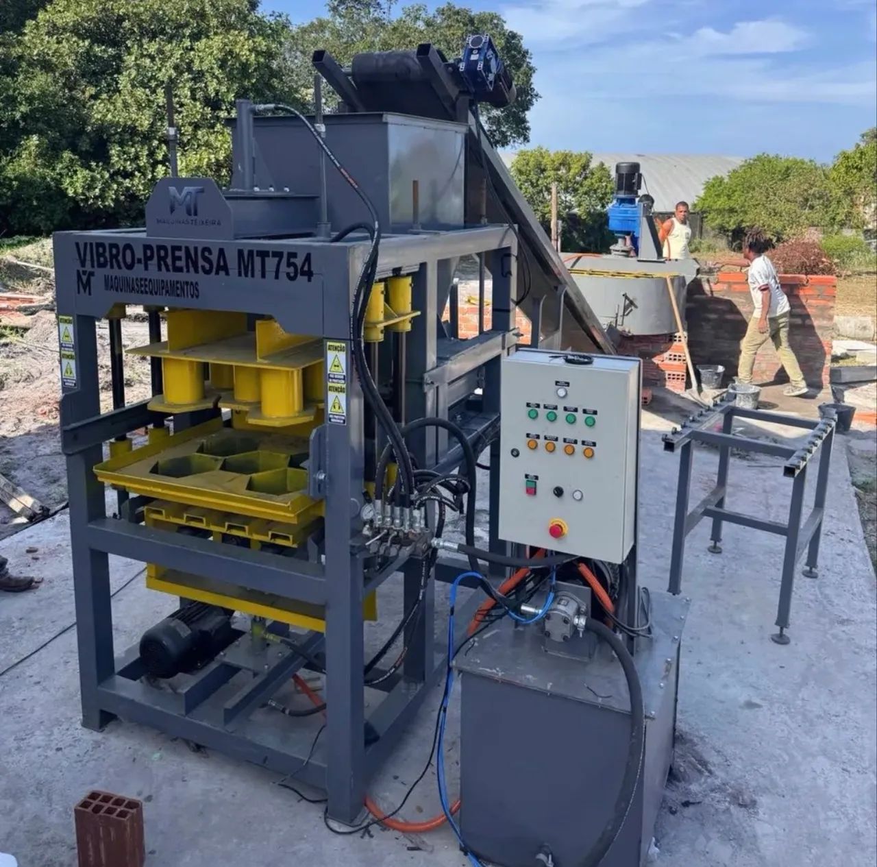 Máquina de blocos bloquetes paver de concreto hidráulica  - Foto 4