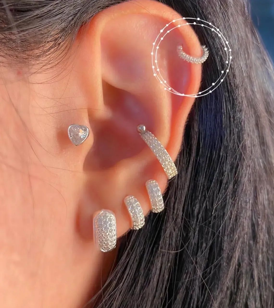 Piercing Helix de Prata Mini - Foto 2