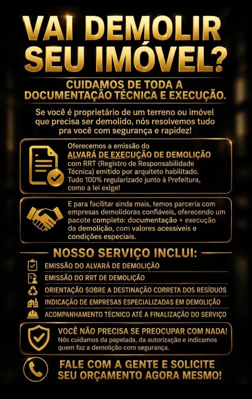 Alvará de Execução de Demoliçao, e RRT. - Foto 5