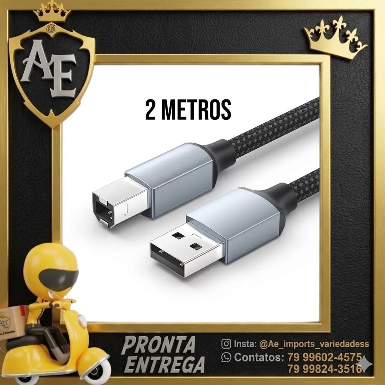 Cabo de impressora 2 metros 