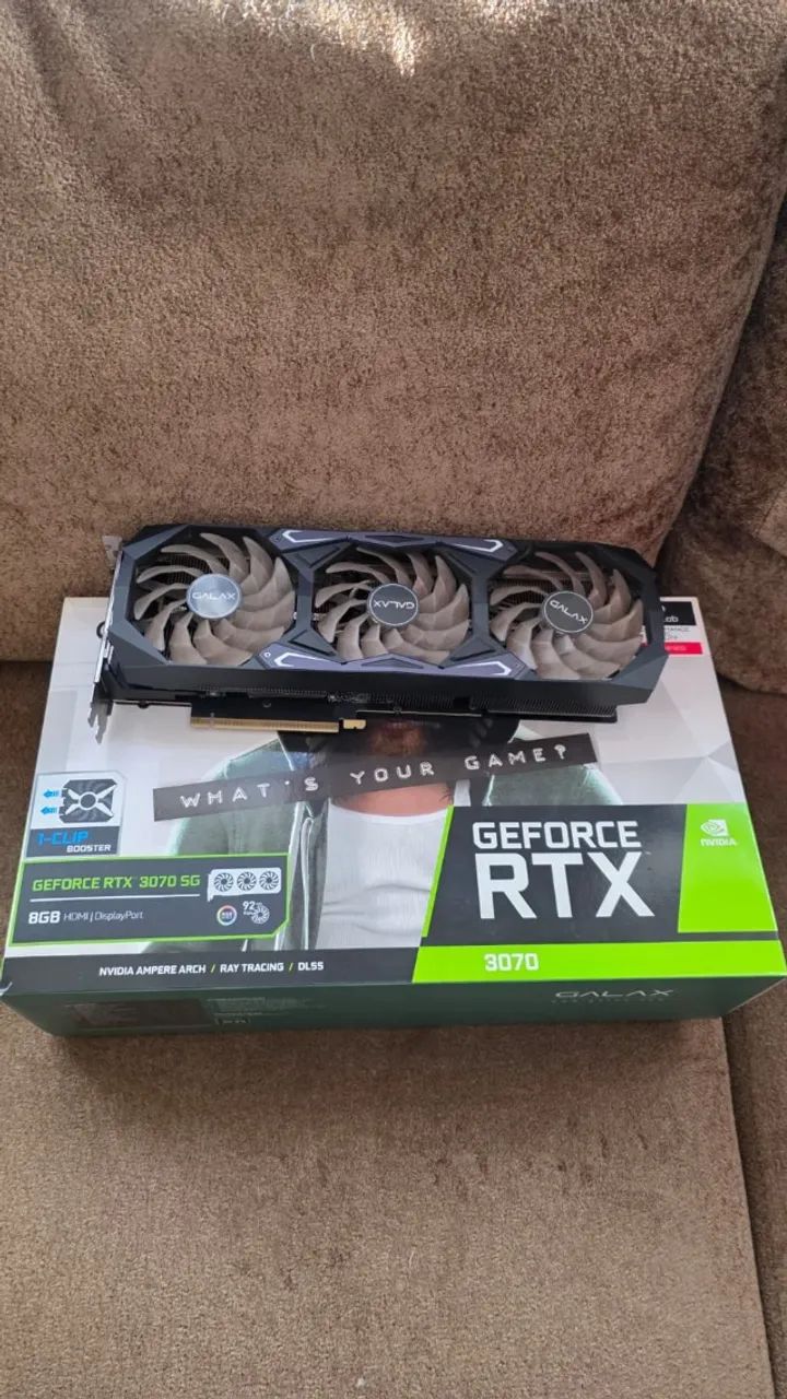 RTX 3070 GPU Placa de vídeo Galax 3 fans